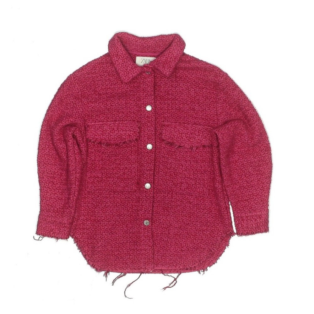 ZARA Girls Hot Pink Button-Up Jacket/Shirt/Top sz 13-14